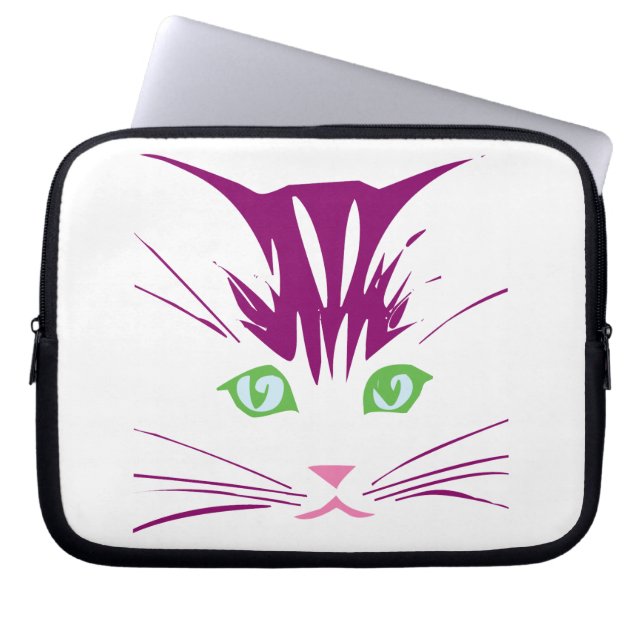 Housse Pour Ordinateur Portable Chat Chou Face Douce (Devant)