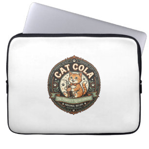 Housse Pour Ordinateur Portable Chat Cola Chat Étiquette de Boisson Gazeuse Chat V