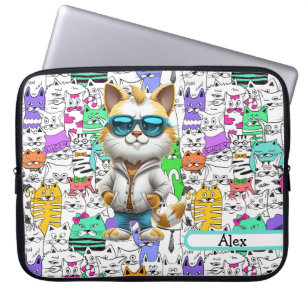 Housse Pour Ordinateur Portable Chat cool