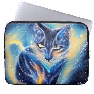 Housse Pour Ordinateur Portable Chat cosmique
