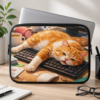 Housse Pour Ordinateur Portable Chat d'ordinateur mignon