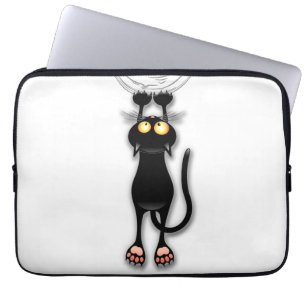 Housse Pour Ordinateur Portable Chat drôle Personnage Grattant Tissu