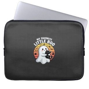 Housse Pour Ordinateur Portable Chat fantôme d'Halloween Little Boo