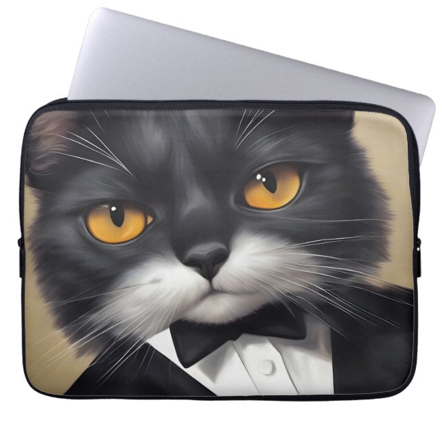 Housse Pour Ordinateur Portable Chat intelligent (Devant)