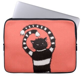 Housse Pour Ordinateur Portable Chat malin bizarre