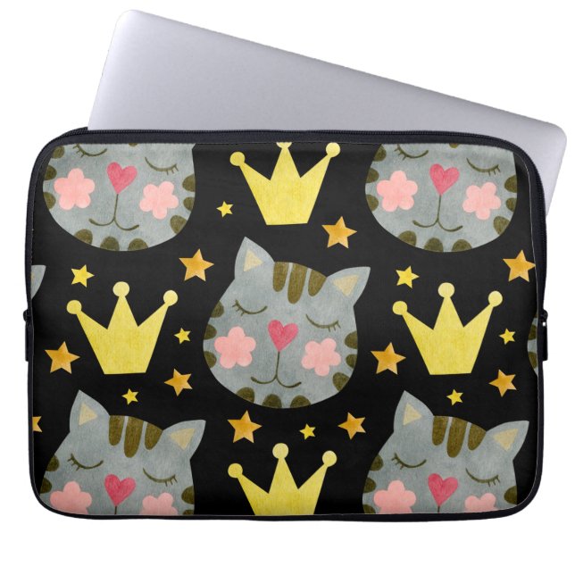 Housse Pour Ordinateur Portable Chat Motif Cute Animaux Animaux (Devant)