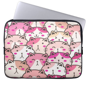 Housse Pour Ordinateur Portable Chat Motif Drôle Animaux de compagnie colorés