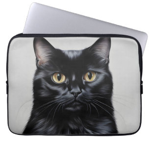 Housse Pour Ordinateur Portable Chat noir