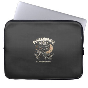 Housse Pour Ordinateur Portable Chat noir de la lune d'Halloween (2)