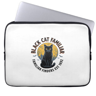 Housse Pour Ordinateur Portable Chat Noir Familier Design de Sauvetage Halloween V