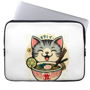 Housse Pour Ordinateur Portable Chat Nouille Anime Japonais ga Kawaii Chat