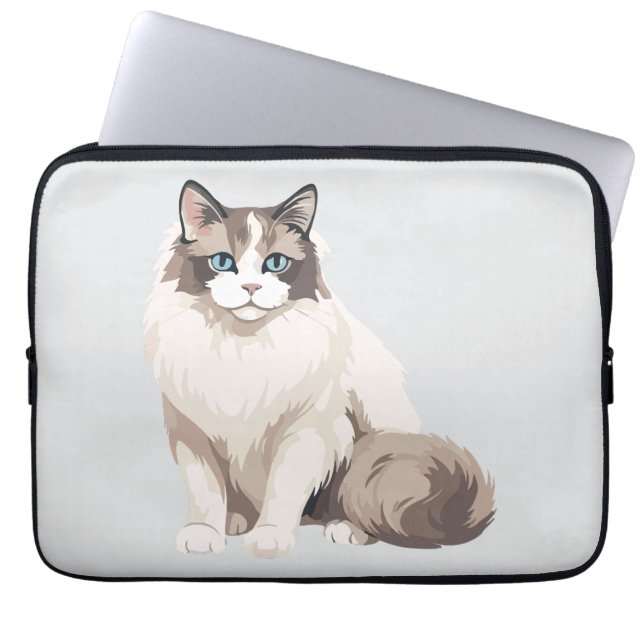 Housse Pour Ordinateur Portable Chat Ragdoll (Devant)