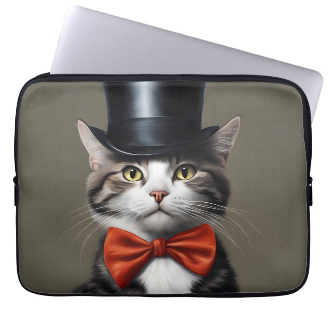 Housse Pour Ordinateur Portable Chat victorien (Devant)