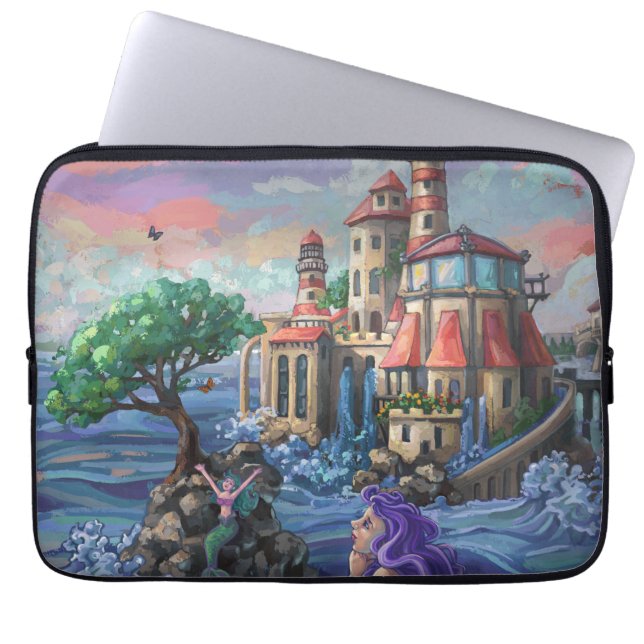 Housse Pour Ordinateur Portable Château de la Sirène (Devant)