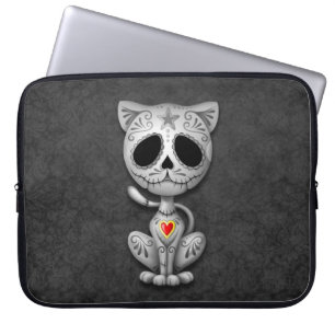 Housse Pour Ordinateur Portable Chaton de sucre de zombi, foncé