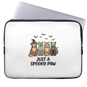 Housse Pour Ordinateur Portable Chatons de Halloween Spooky Paw Design de T-shirt