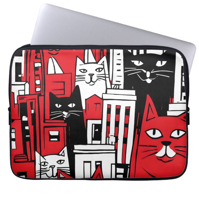 Housse Pour Ordinateur Portable Chats à New York (Devant)