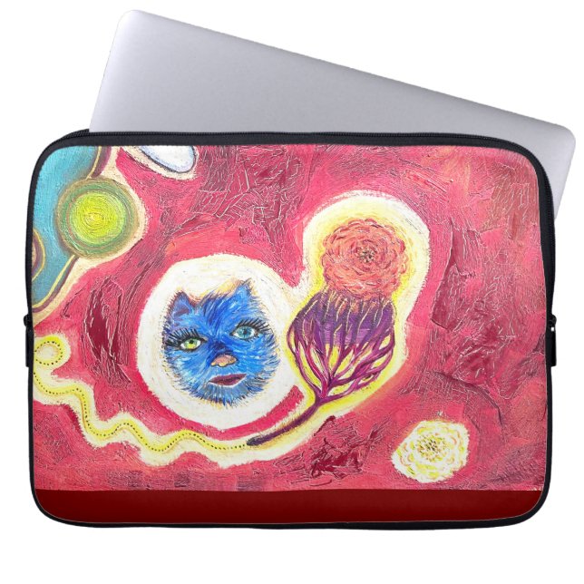 Housse Pour Ordinateur Portable chats bleus (Devant)