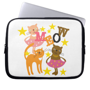 Housse Pour Ordinateur Portable Chats dansants