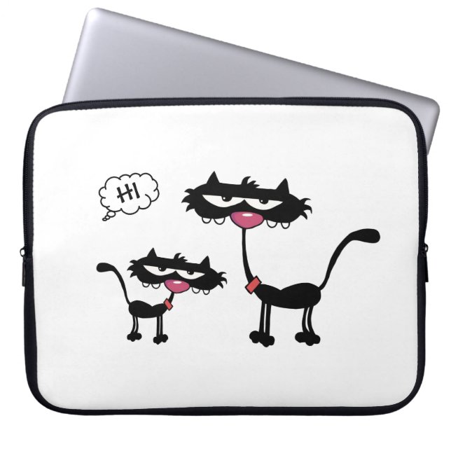 Housse Pour Ordinateur Portable Chats de caractères mignons (Devant)