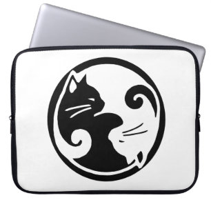 Housse Pour Ordinateur Portable Chats de Yin Yang 15" douille d'ordinateur