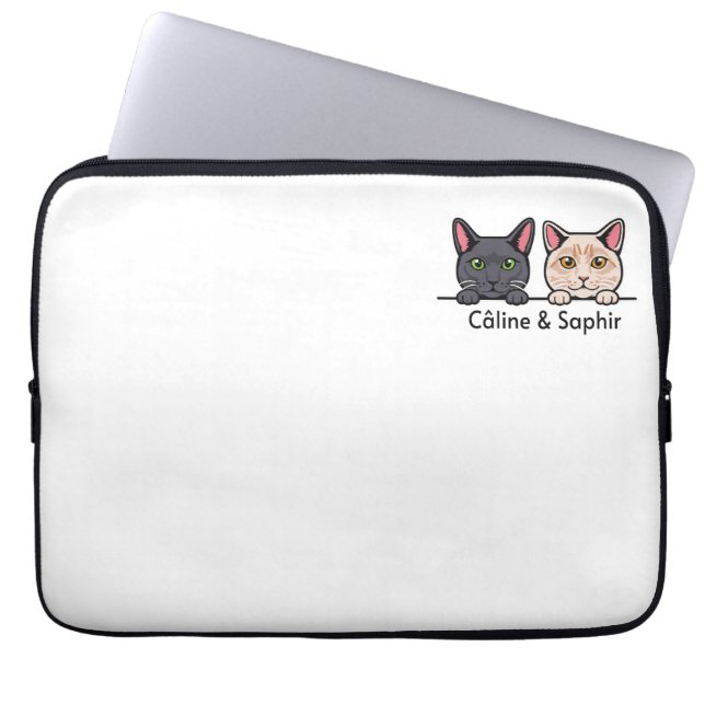 Housse Pour Ordinateur Portable Chats en famille (Devant)