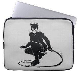 Housse Pour Ordinateur Portable Chatte Féérique Pose Pinceau à Encre