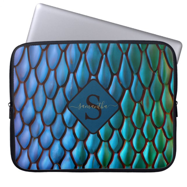 Housse Pour Ordinateur Portable Chauffe-sirène Iridescente Tails Dragon Scales Ima (Devant)