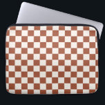 Housse Pour Ordinateur Portable Check Rust Checkered Terracotta Checkerboard<br><div class="desc">Checkered Pattern – Earth tones terracotta checkerboard.</div>
