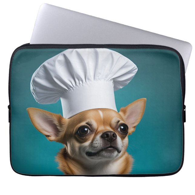 Housse Pour Ordinateur Portable Chef Chihuahua (Devant)