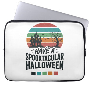 Housse Pour Ordinateur Portable Chemise avec gravure vintage Spooktacular Hallowee