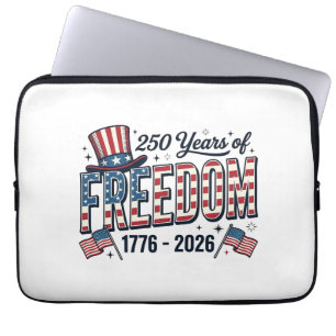 Housse Pour Ordinateur Portable Chemise commémorative patriotique 250 ans de liber