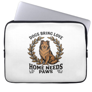 Housse Pour Ordinateur Portable Chemise d'amour de chien Gravure vintage conceptio