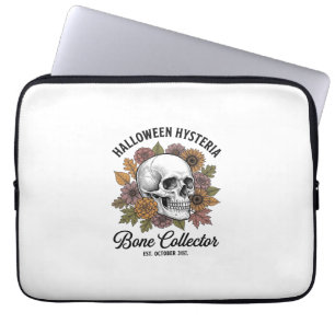 Housse Pour Ordinateur Portable Chemise de collectionneur de crâne d'Halloween vin