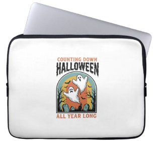 Housse Pour Ordinateur Portable Chemise de compte à rebours d'Halloween Graphique