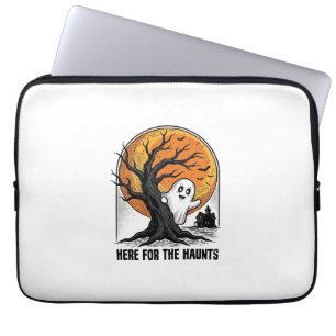 Housse Pour Ordinateur Portable Chemise de fantôme d'Halloween Design de lune hant