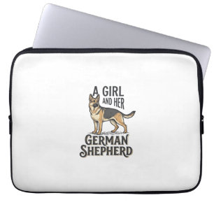 Housse Pour Ordinateur Portable Chemise de fille Berger Allemand Design pour amate