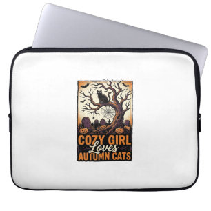 Housse Pour Ordinateur Portable Chemise de fille vintage Halloween amoureux des ch