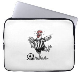 Housse Pour Ordinateur Portable Chemise de gravure vintage de football de poulet d