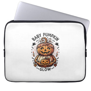 Housse Pour Ordinateur Portable Chemise de grossesse citrouille Vintage Halloween