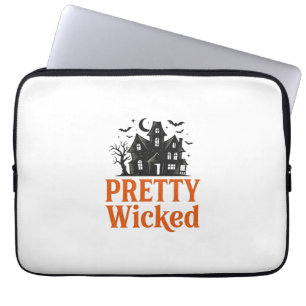 Housse Pour Ordinateur Portable Chemise de maison hantée Halloween vintage Pretty