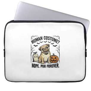 Housse Pour Ordinateur Portable Chemise de pug Halloween Vintage Drôle de costume