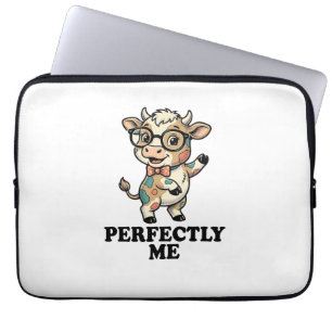 Housse Pour Ordinateur Portable Chemise de vache mignonne avec lunettes Vibes parf
