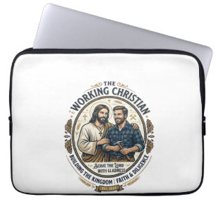 Housse Pour Ordinateur Portable Chemise des métiers de la construction de Jésus Gr