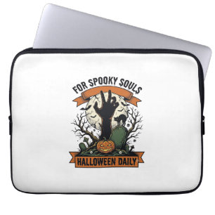 Housse Pour Ordinateur Portable Chemise Halloween tous les jours Vintage Spooky Ha
