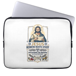 Housse Pour Ordinateur Portable Chemise Jésus Bible Langues Hébreu Grec Nerd Fait