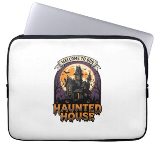 Housse Pour Ordinateur Portable Chemise Maison Hantée Vintage Halloween Bienvenue 