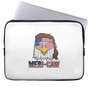Housse Pour Ordinateur Portable Chemise Meri-Caw Aigle Patriotique Gravure Vintage