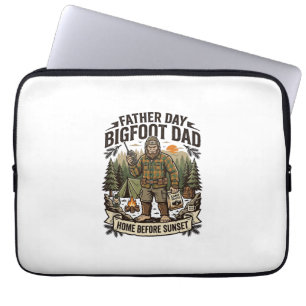 Housse Pour Ordinateur Portable Chemise Papa Bigfoot Fête des Pères Bois Papa Rétr