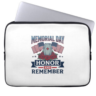 Housse Pour Ordinateur Portable Chemise patriotique de la fête des morts pour hono